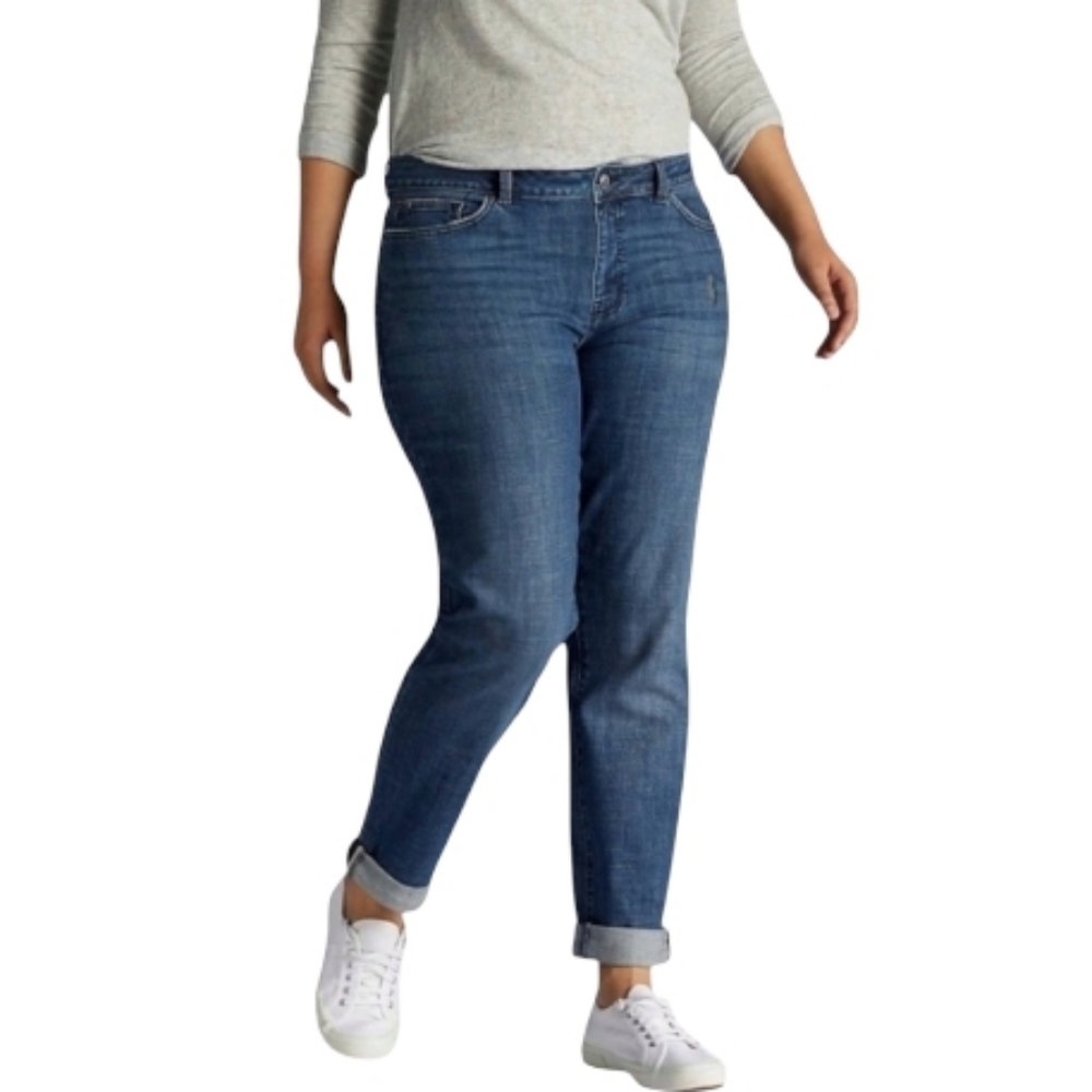 Lee Womens Modern Series Curvy Fit Boyfriend Jeans‎ Size 22W